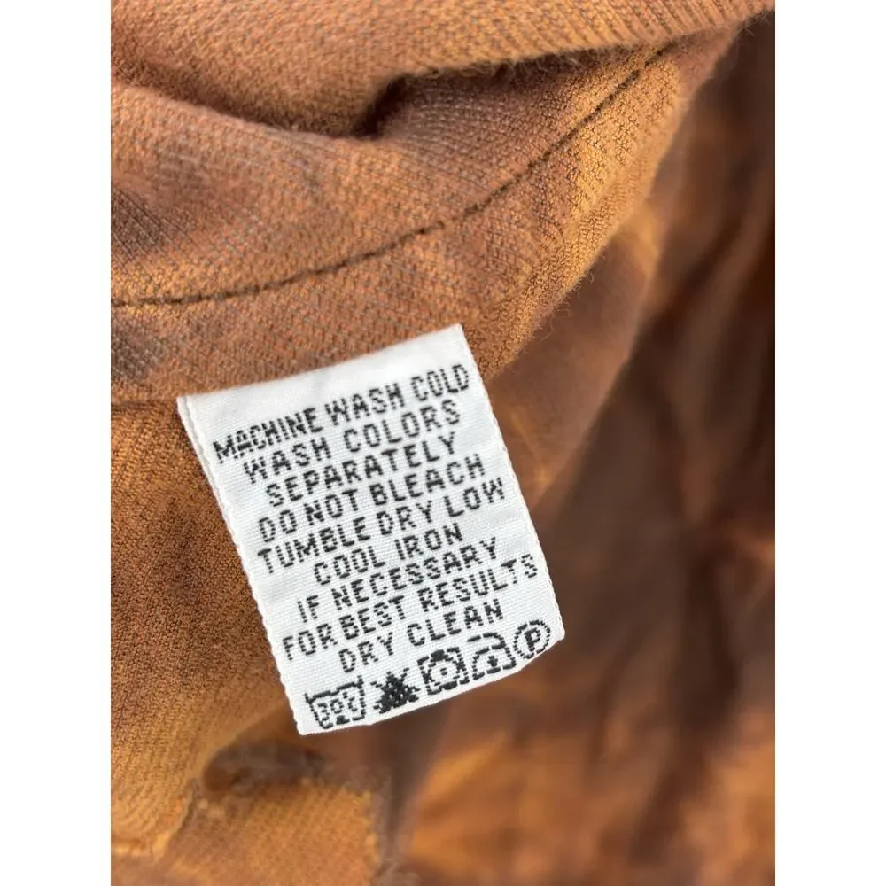 Tommy Bahama Button Down Mens Medium Orange Brown Corduroy Tie Dye Distressed